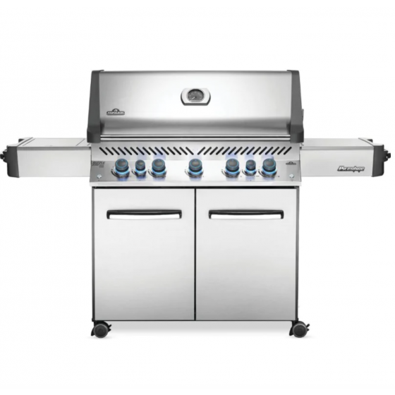 Grill Gazowy Napoleon PRESTIGE 665 INOX z palnikiem do steków i dedykowanym palnikiem do rożna